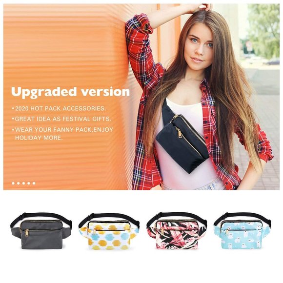 WAIST Bag Fanny Pack Travel Dark Navy - Picture 2 of 9